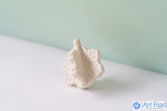 Four-Sided Origami Style Snowflake Holiday Ornament with Hole ~ 1.75 x 1.75 x 2.25