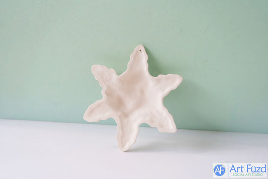 Large Flat Pepe Le Pew Snowflake Star Holiday Ornament with Hole ~ 5 x 5 x 1