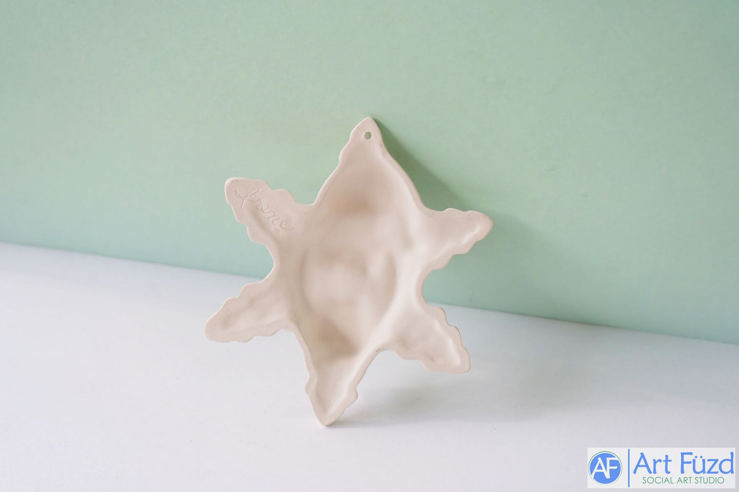 Large Flat Taz Snowflake Holiday Ornament with Hole ~ 5 x 5 x 1