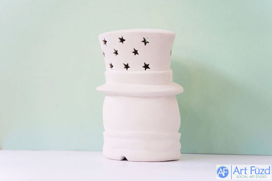 Snowman Head Light Up, includes Light Kit ~ 6.25 x 5 x 8.5