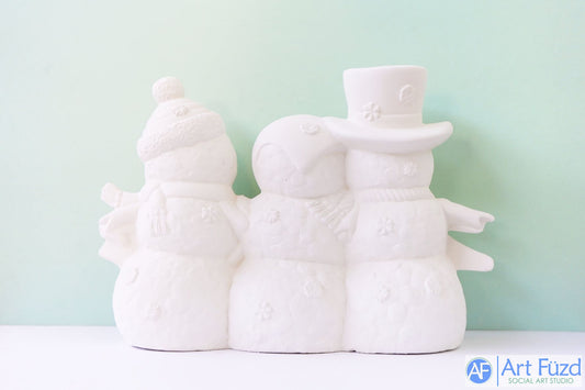 Large Trio of Snowman "LET IT SNOW" ~ 13.25 x 4.25 x 9
