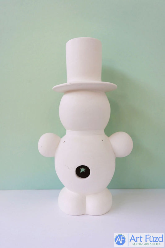 *Große „Let It Snow“-Schneemannlaterne mit Ausschnitten, inklusive Beleuchtungsset ~ 7,5 x 5 x 14