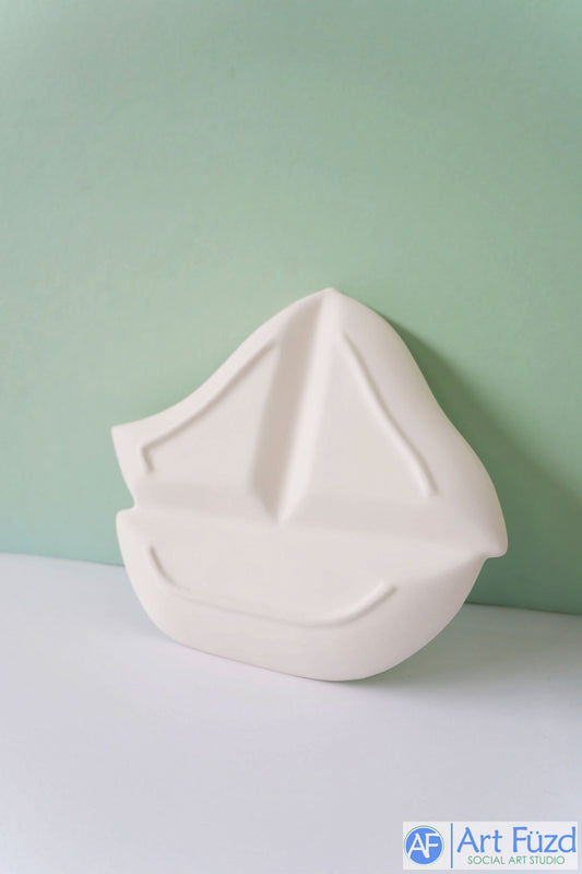 Sailboat Server or Chip and Dip Platter ~ 9.5 x 10.75 x 1