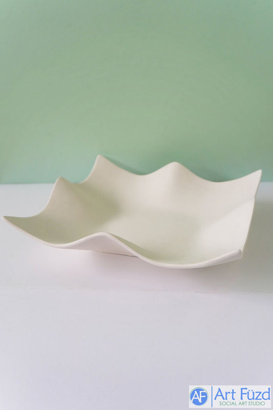 Large Ruffled Wave Serving Bowl ~ 11.25 x 11.25 x 2.5