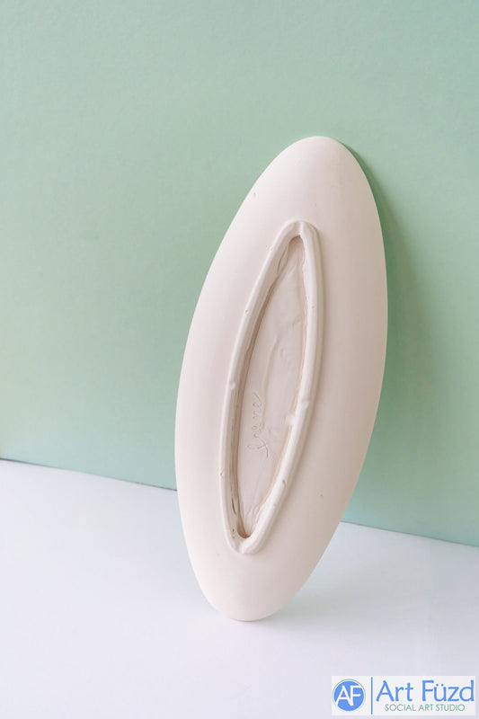 Large Pointed Oval Bread or Serving Platter ~ 15.75 x 6.5 x 1.25