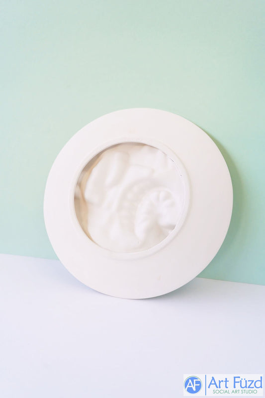 Large Decorative Plate with Farmhouse ~ 11 x 11 x 1.25