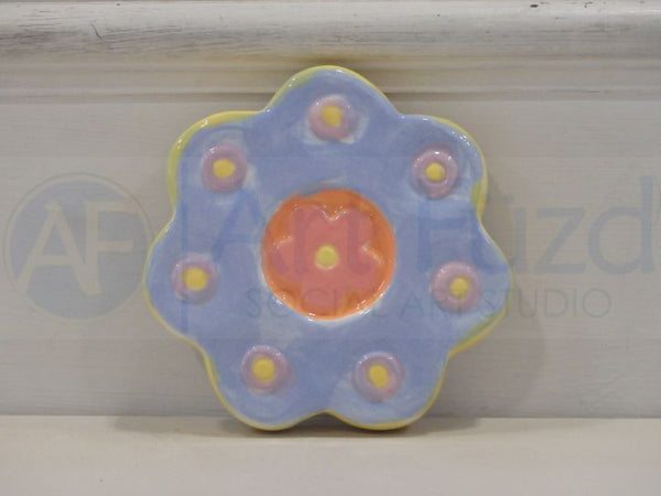 Trendy Flower Decorative Wall Plaque ~ 4.5 in. dia.