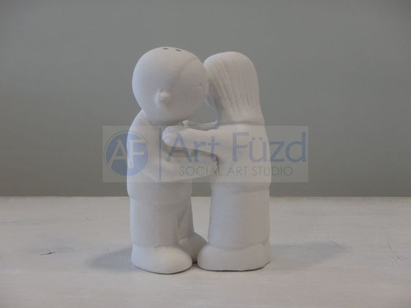 Huggy Couple His and Her Salt and Pepper Set ~ 2.75 x 2.25 x 4