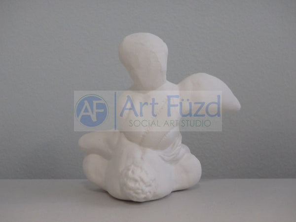 Miniature Bunny Leaning Sideways with Blanket Figurine ~ 3.5 x 2 x 3.25