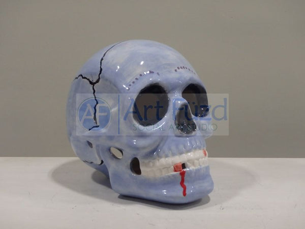 Skull Head Figurine, includes Light Kit ~ 6.5 x 8