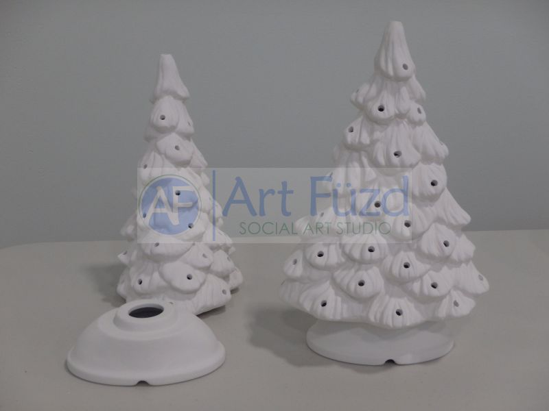 Medium Ceramic Christmas Tree w/Lights - Kiln Fire (Glaze Changes