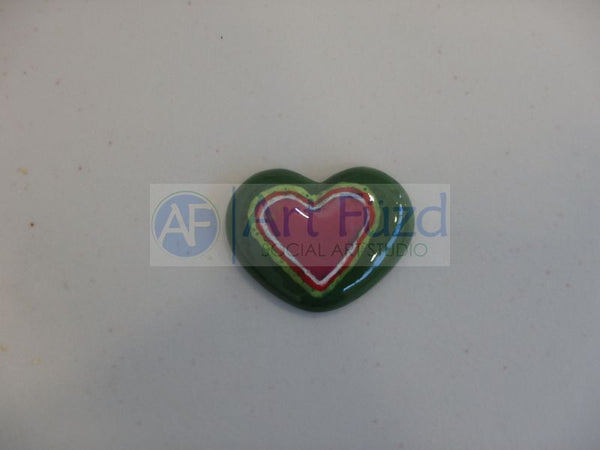Small Puffy Heart Bisquie ~ 1.75 in. wide