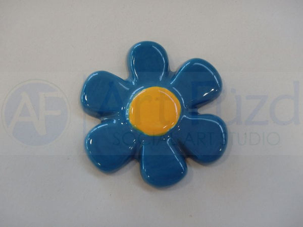 Small Funky Flower Bisquie ~ 2.25 in. dia.