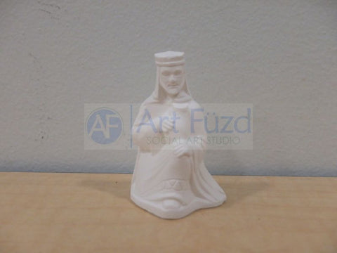 Small Biblical Figure - Wiseman Kneeling and Holding Vase