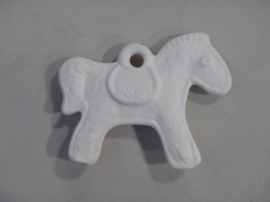 xxx-Flat Vintage Pony or Donkey Holiday Ornament ~