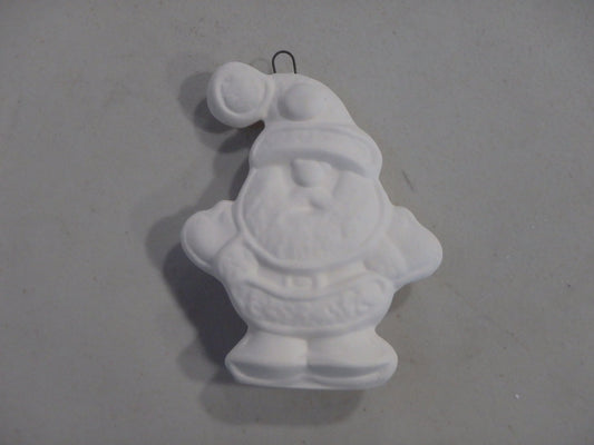 Flat Vintage Santa Holiday Ornament ~