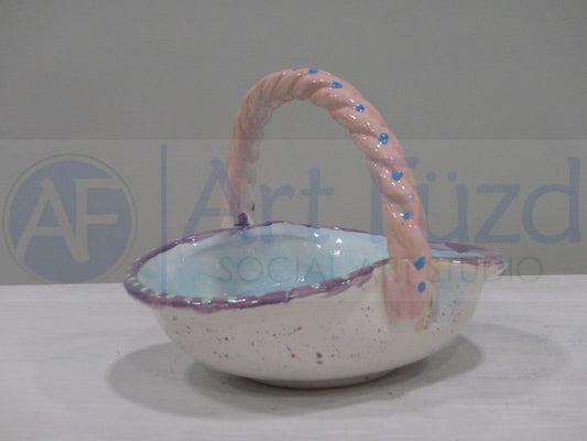 Medium Basket with Rope Handle ~ 6.25 x 5.25 x 5