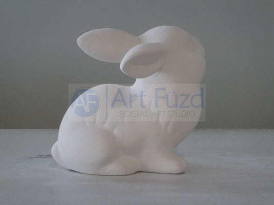Medium Chubby Bunny Looking Up Figurine ~ 4.75 x 4 x 4.5