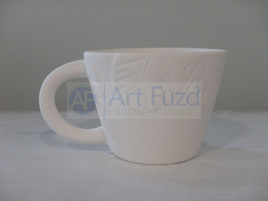 Monstera Leaf Latte Mug (10 oz.) ~ 4.25 in. dia. x 3.25 in. high