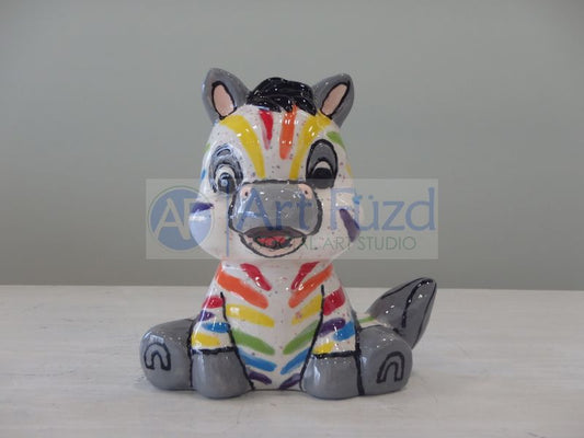 Zoe the Zebra Party Pal ~ 2.75 x 3.75 x 4.25