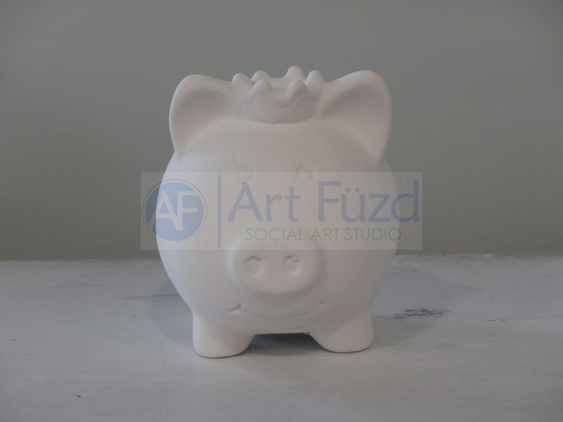 Princess Pig Piggy Bank, includes Stopper ~ 5 x 4 x 4.5