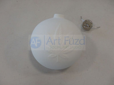 Large Round Cannabis Leaf Holiday Ornament, includes Hook ~ 3.5 in. dia.
