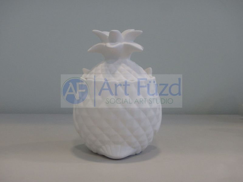 Ananas-Eulen- oder Pineowly-Box mit Deckel ~ 5,25 Zoll Durchmesser x 7,25 Zoll Höhe