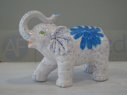 Baroque Elephant Figurine ~ 9 x 4.5 x 6.75