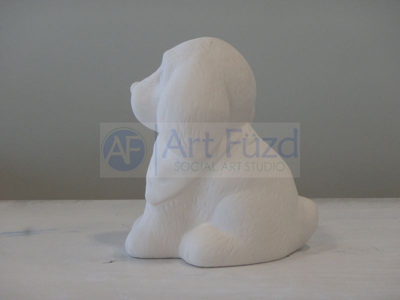 Pudel mit Bandana-Figur ~ 3,5 x 4,5 x 4,75