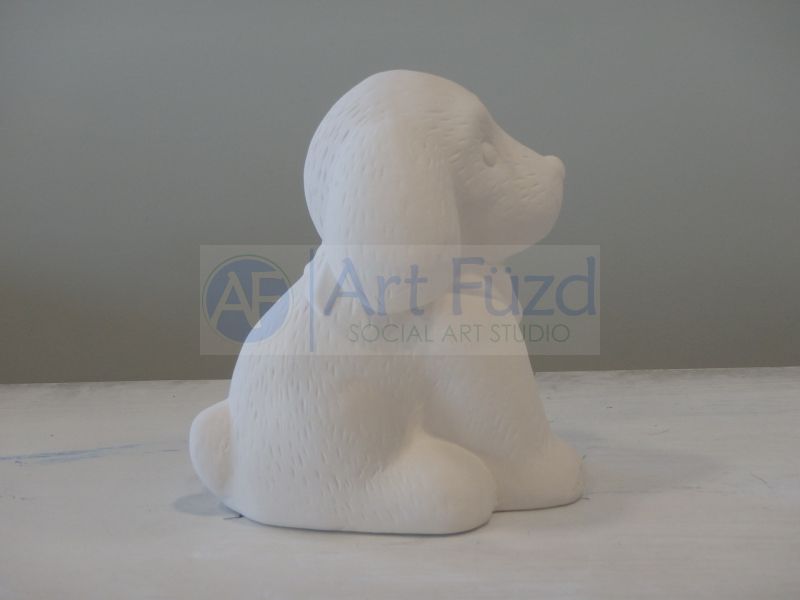 Pudel mit Bandana-Figur ~ 3,5 x 4,5 x 4,75