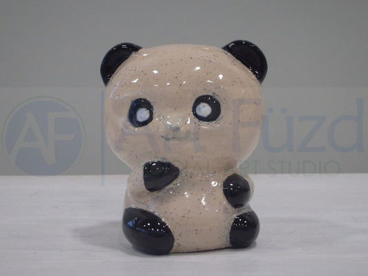 Panda Bear Bank, includes Stopper ~ 3.25 x 3.5 x 4.25