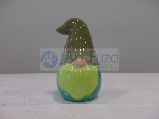 Small Contemporary Gnome Figurine ~ 2.25 in. dia. x 4 in. high