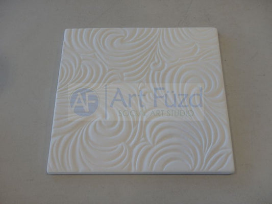 Swirl Texture Tile or Wall Plaque ~ 6.25 x 6.25 x 0.25