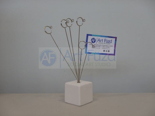 Square Block or Cube Post Card or Photo Display Stand, includes Wire Attachment ~ 2 x 2 x 2