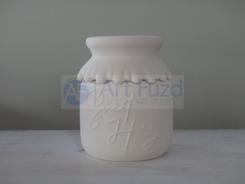 Sweet Honey Jar with Lid ~ 5.75 in. dia. x 7.25 in. high
