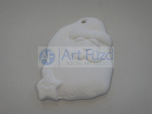 Flat Santa with Star Holiday Ornament ~ 3 in. high