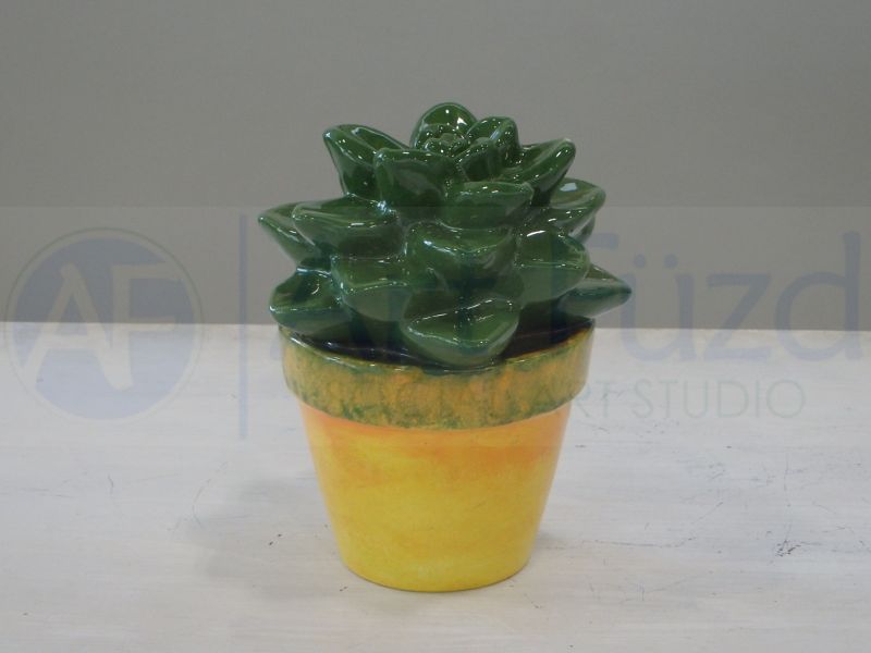 Sweet Flower Succulent in Flower Pot Figurine ~ 5.25 x 5.25 x 4.5