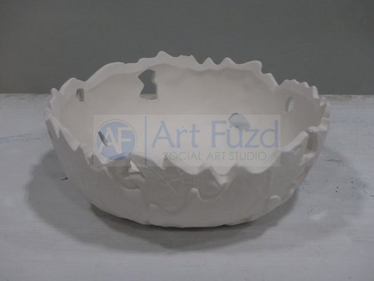 Realistic Leafy Cutout Bowl ~ 8 in. dia. x 3.25 in. high
