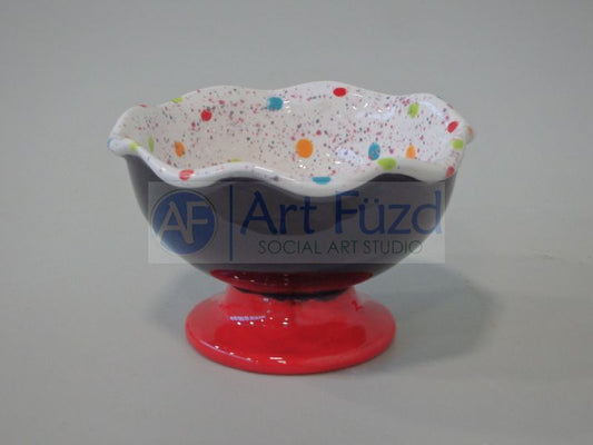 Small Ruffled Footed Ice Cream Bowl (6 oz.) ~ 4.25 dia. x 2.5 high