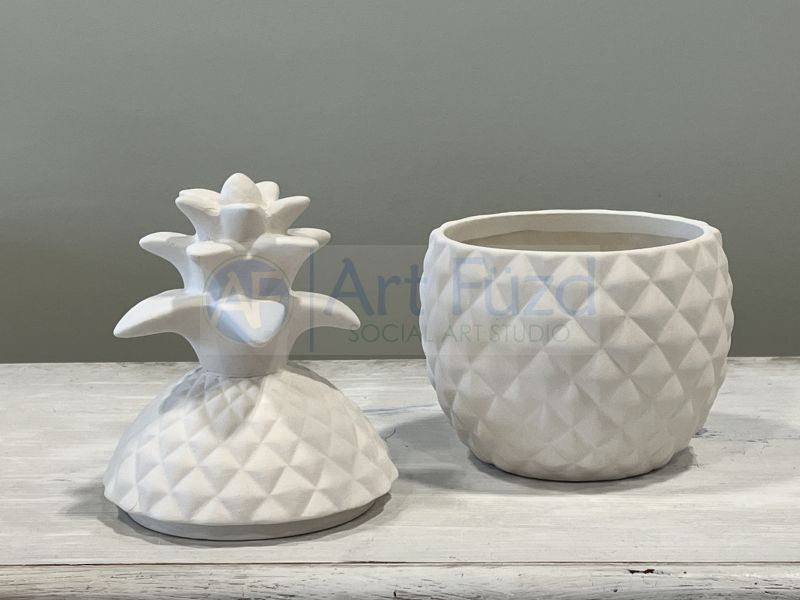Large Pineapple Jar with Lid ~ 5 x 5 x 8.5