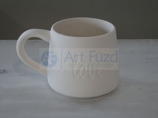 Uptown Love Mug with Script Letters (16 oz.) ~ 4.5 in. dia. x 3.5 in. high