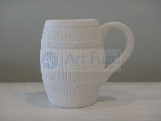 Wooden Barrel Stein Mug (32 oz.) ~ 3.75 in. dia. x 6.25 in. high