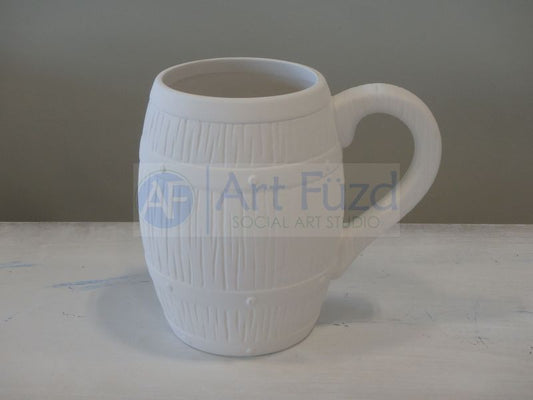 Wooden Barrel Stein Mug (32 oz.) ~ 3.75 in. dia. x 6.25 in. high