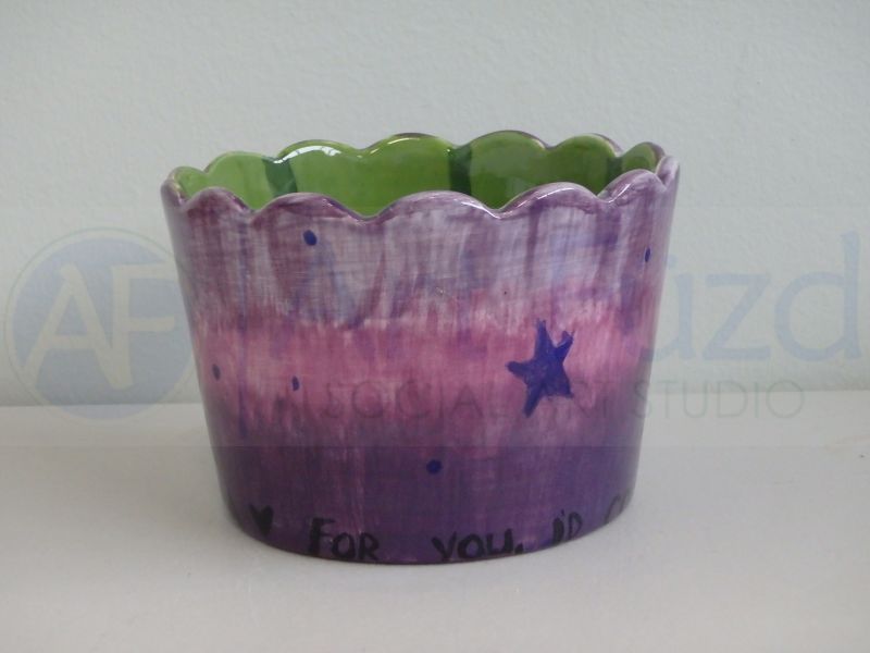 Tazón pequeño para helado con borde festoneado (3,5 x 3,5 x 2,5)