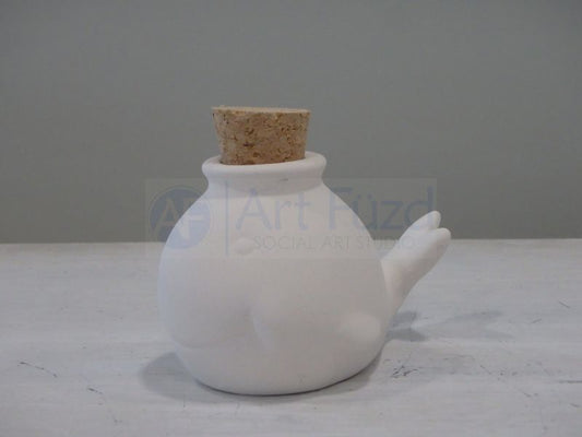 Friendly Whale Jar (4 oz.), includes Cork ~ 4 x 2.75 x 3