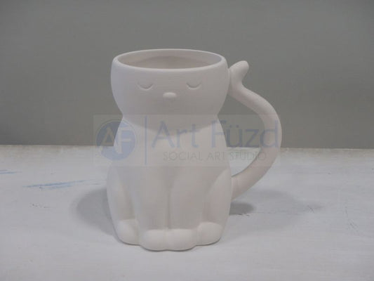 Fe-line Good Cat Planter ~ 4 in. dia. x 5 in. high