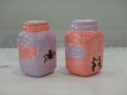 Mason Jar Pepper Salt and Pepper Set, includes Stoppers ~ 1.75 x 1.75 x 3