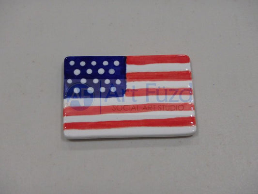 Large American Flag Bisquie ~ 2.5 x 1.75