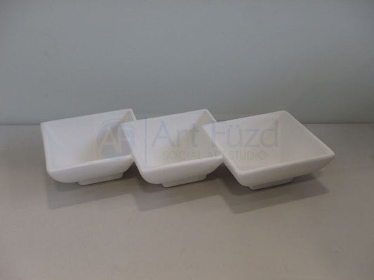 Tri-Sectional Square Dish (8 oz.) ~ 12.25 x 8 x 2