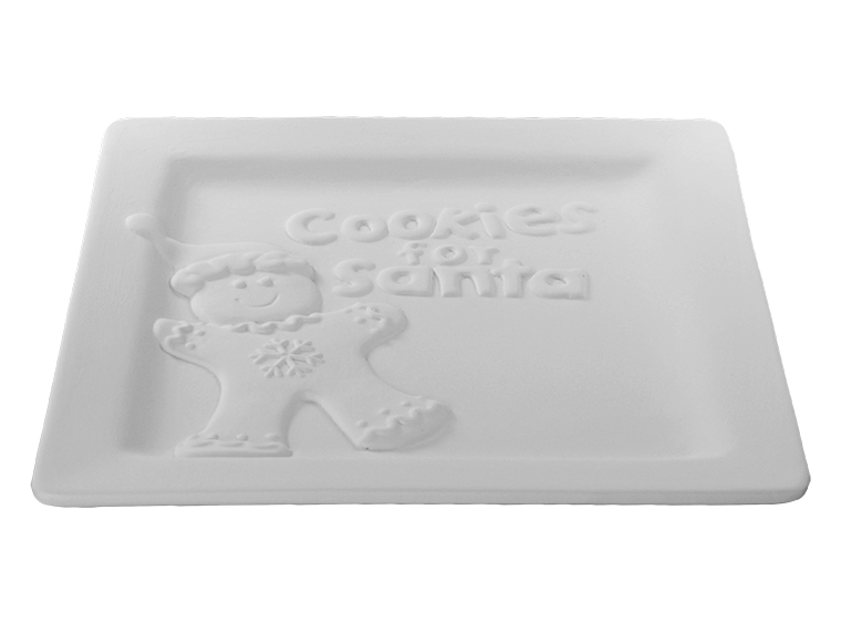 Cookies for Santa Square Plate ~ 8 x 8 x 1